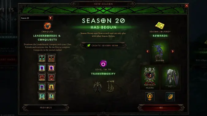 Diablo 3 Season 20 Details
